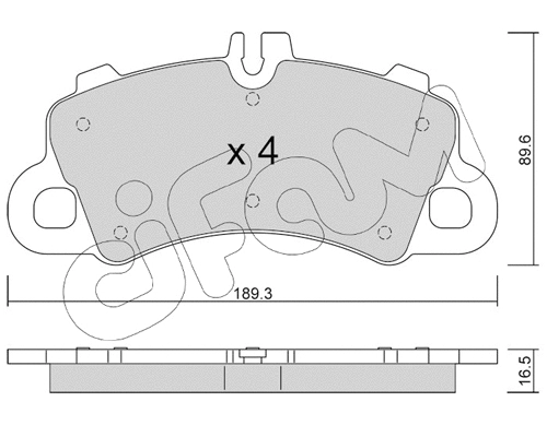 Brake Pad Set, disc brake (822-1259-0)