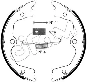 Brake Shoe Set, parking brake (153-495K)