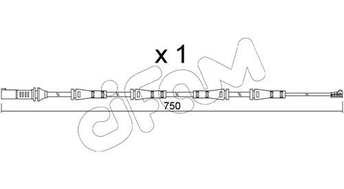 Warning Contact, brake pad wear (SU.373)