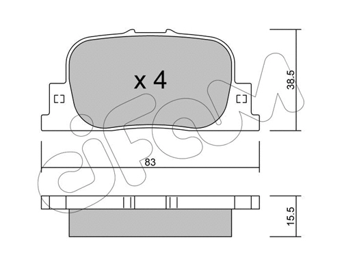 Brake Pad Set, disc brake (822-752-0)