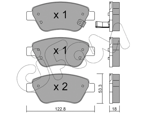 Brake Pad Set, disc brake (822-321-2)
