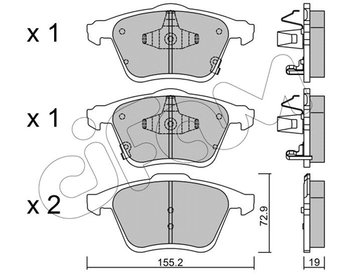Brake Pad Set, disc brake (822-805-0)