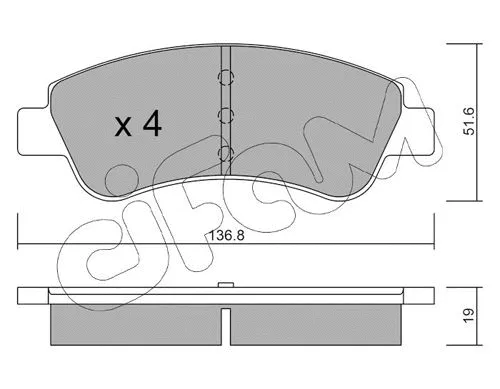 Brake Pad Set, disc brake (822-327-0)