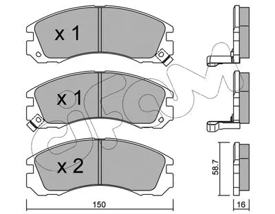 Brake Pad Set, disc brake (822-134-0)