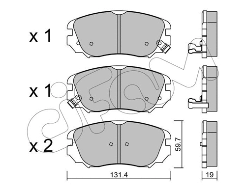 Brake Pad Set, disc brake (822-841-0)