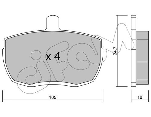 Brake Pad Set, disc brake (822-016-0)