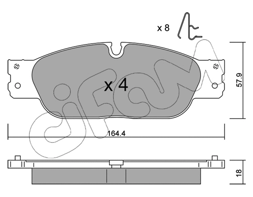 Brake Pad Set, disc brake (822-1189-0)