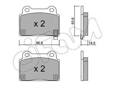 Brake Pad Set, disc brake (822-826-0)