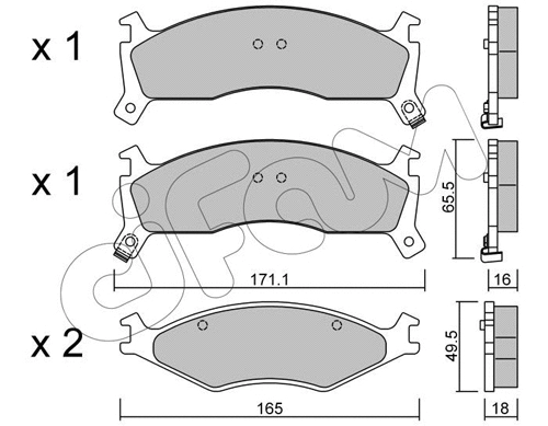 Brake Pad Set, disc brake (822-375-0)