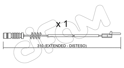 Warning Contact, brake pad wear (SU.162)