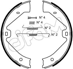 Brake Shoe Set, parking brake (153-528K)