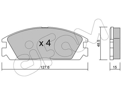 Brake Pad Set, disc brake (822-237-0)