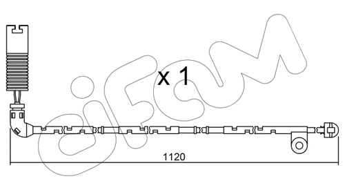 Warning Contact, brake pad wear (SU.156)