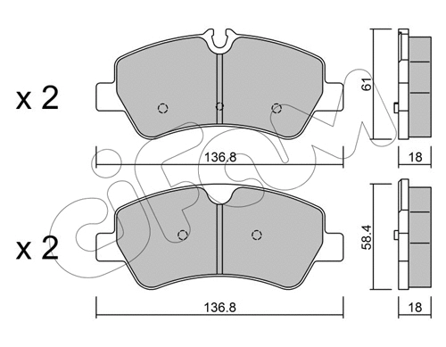 Brake Pad Set, disc brake (822-991-0)