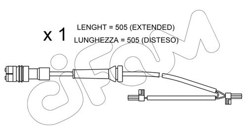 Warning Contact, brake pad wear (SU.265)
