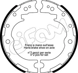 Brake Shoe Set, parking brake (153-637)