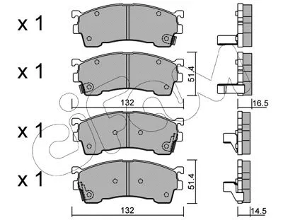 Brake Pad Set, disc brake (822-223-0)