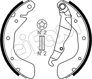 Brake Shoe Set (153-309)