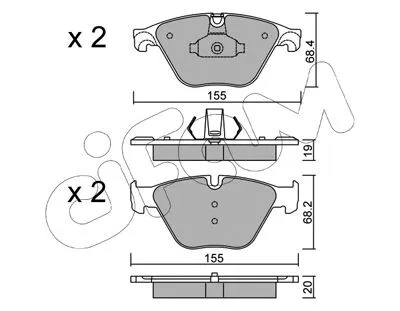Brake Pad Set, disc brake (822-918-0)