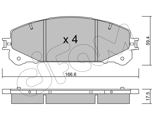 Brake Pad Set, disc brake (822-938-0)