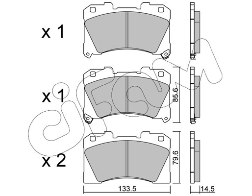 Brake Pad Set, disc brake (822-1288-0)