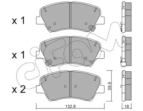 Brake Pad Set, disc brake (822-944-0)