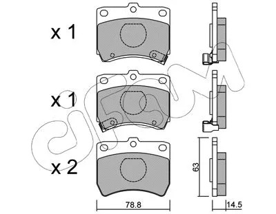 Brake Pad Set, disc brake (822-370-0)