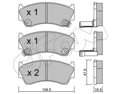 Brake Pad Set, disc brake (822-277-0)