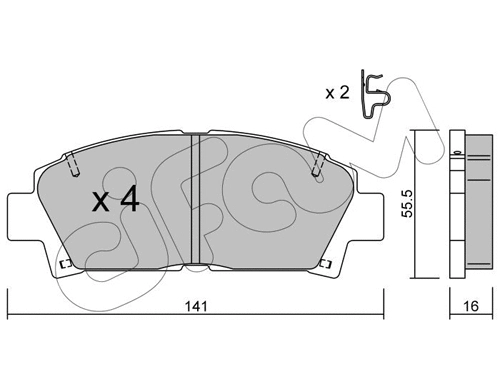 Brake Pad Set, disc brake (822-166-0)