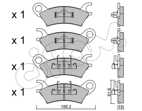 Brake Pad Set, disc brake (822-469-0)