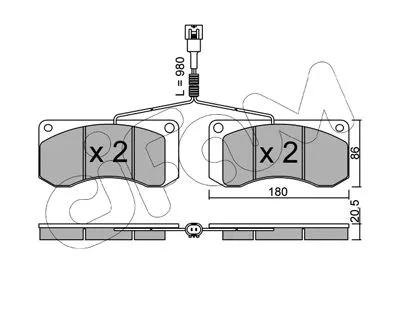 Brake Pad Set, disc brake (822-272-1)