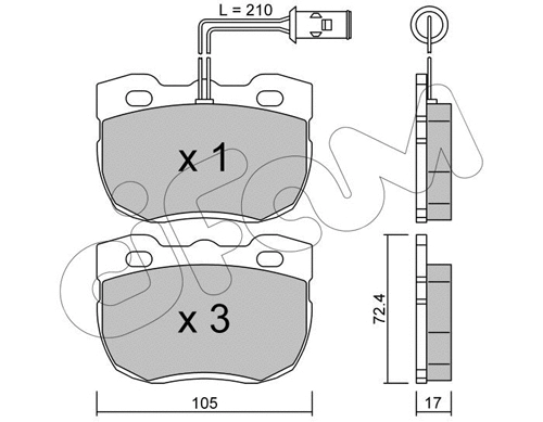 Brake Pad Set, disc brake (822-177-0)