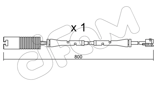 Warning Contact, brake pad wear (SU.083)
