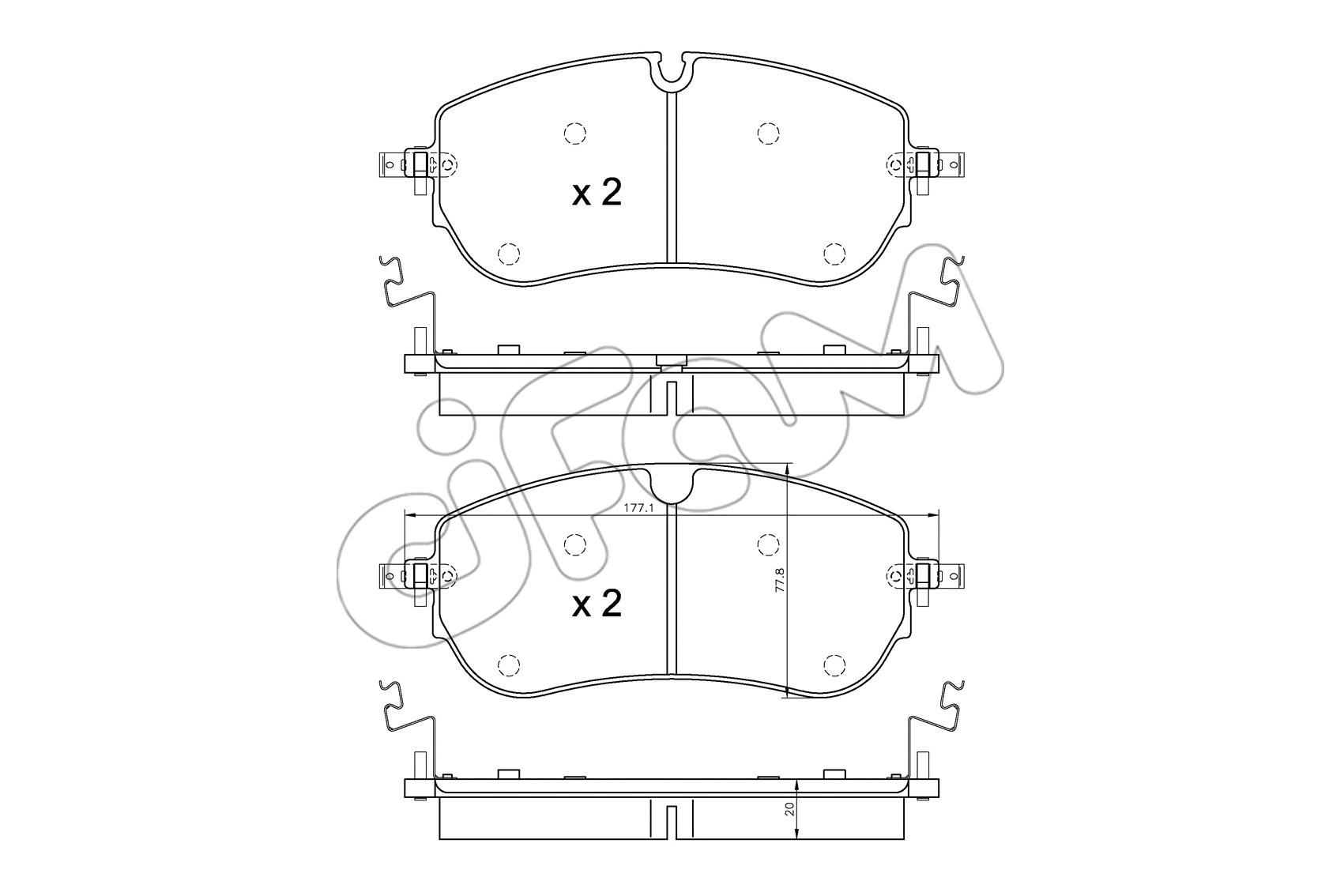 Brake Pad Set, disc brake (822-1342-0)