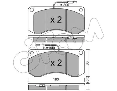 Brake Pad Set, disc brake (822-272-0)