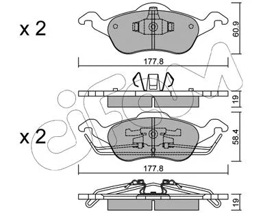 Brake Pad Set, disc brake (822-291-0)