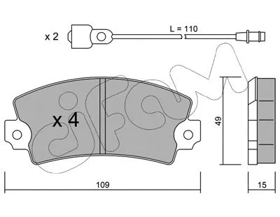 Brake Pad Set, disc brake (822-005-4)