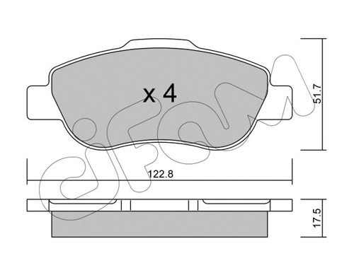 Brake Pad Set, disc brake (822-638-0)