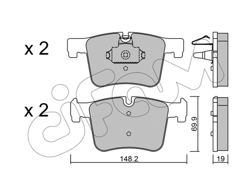 Brake Pad Set, disc brake (822-961-0)