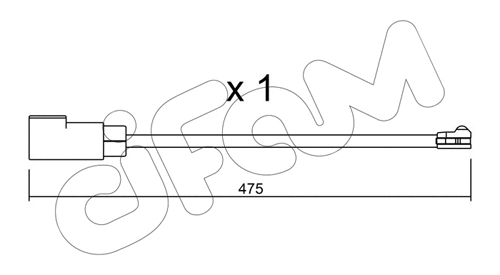 Warning Contact, brake pad wear (SU.329)