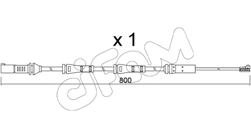 Warning Contact, brake pad wear (SU.379)