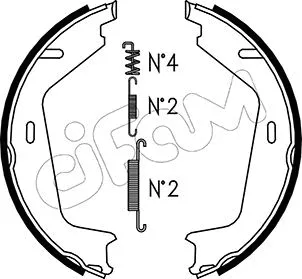 Brake Shoe Set, parking brake (153-479K)