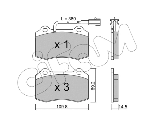 Brake Pad Set, disc brake (822-251-8)