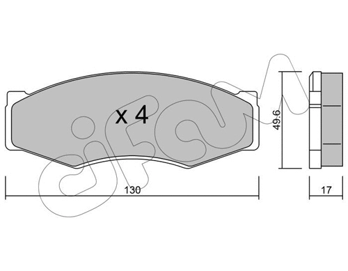 Brake Pad Set, disc brake (822-066-0)