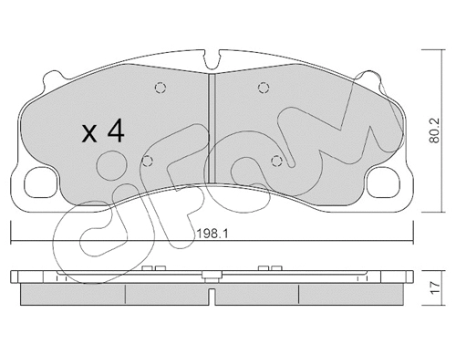 Brake Pad Set, disc brake (822-1256-0)