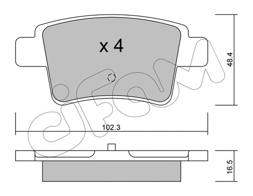 Brake Pad Set, disc brake (822-801-0)