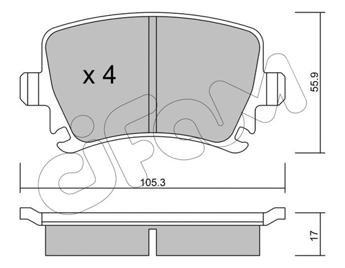 Brake Pad Set, disc brake (822-553-0)