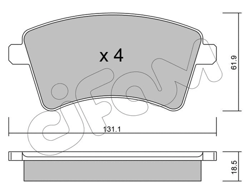 Brake Pad Set, disc brake (822-812-0)