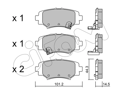 Brake Pad Set, disc brake (822-993-0)