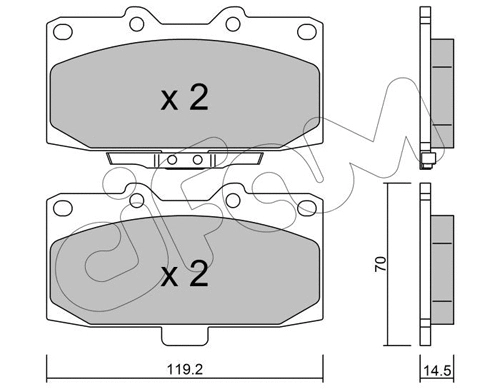 Brake Pad Set, disc brake (822-413-0)
